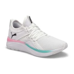 Puma Girls' Softride Sophia Jr Sneaker - Whit