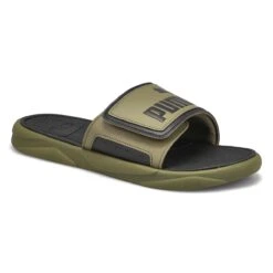Puma Men's Royal Cat Slide Sandal - Moss/ Bla