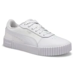 Puma Women's Carina 2.0 Lace Up Sneaker- Whit