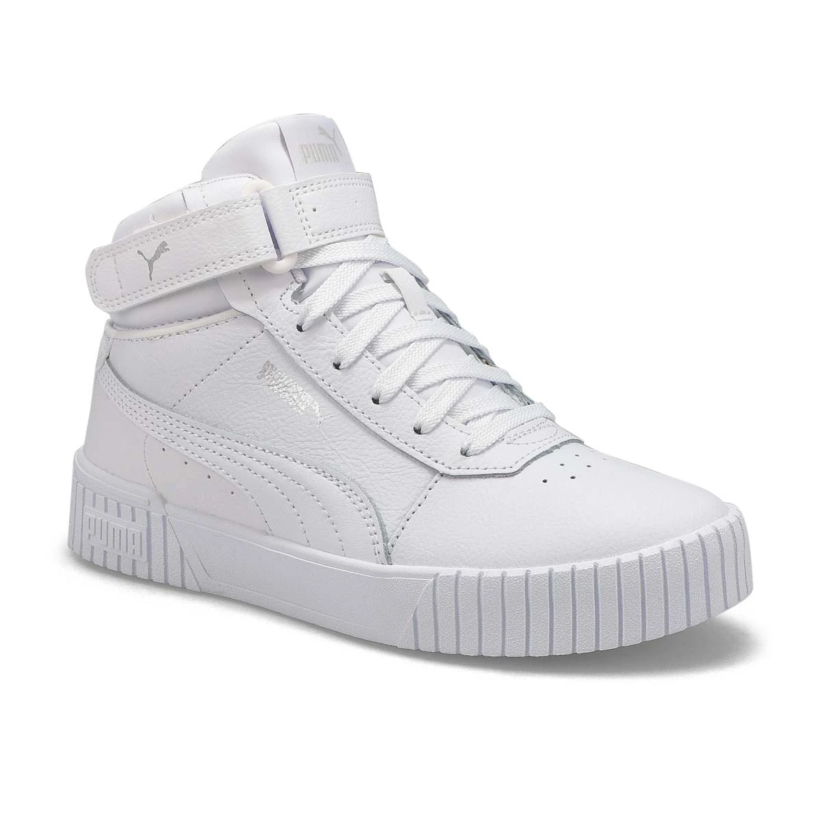 Puma Girls' Carina 2.0 Mid Sneaker - White