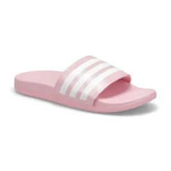 Adidas Girls' Adilette K Slide - Pink/ White